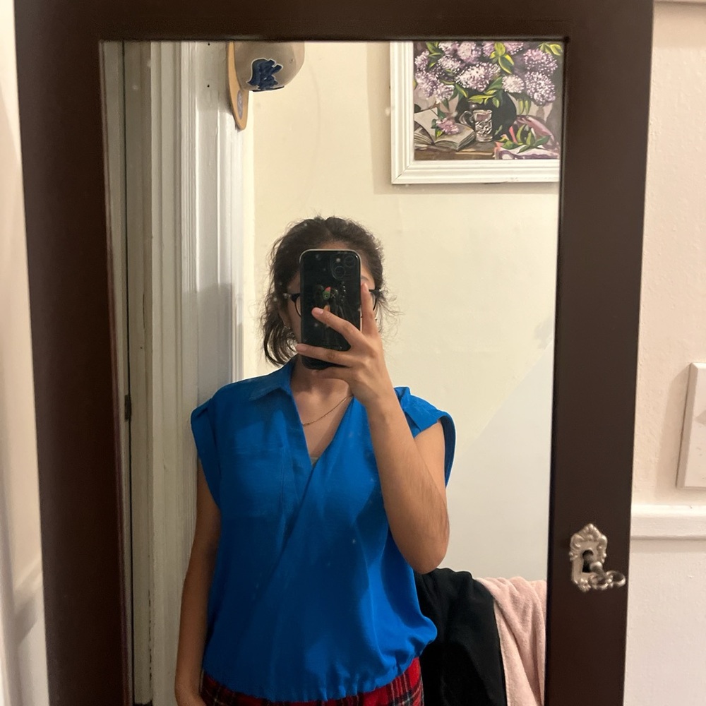 Nine West Vibrant Blue Women's Blouse